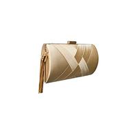 CORIOS Damen Clutch Tasche Abendtasche Fransen Kettentasche Tasche Luxurious Klein Umhängetasche Elegante Schultertasche Hochzeit Wedding Prom Party Handtasch Champagner