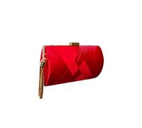 CORIOS Damen Clutch Tasche Abendtasche Fransen Kettentasche Tasche Luxurious Klein Umhängetasche Elegante Schultertasche Hochzeit Wedding Prom Party Handtasch Rot