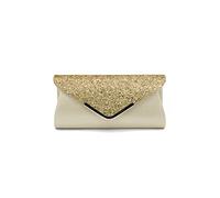 CORIOS Damen Clutch Tasche Envelope Abendtasche Pailletten Henkeltasche Glitzer Hochzeit Brautbörse Glänzend Umhängetasche Elegante Schultertasche für Hochzeit Abschlussball Bankett-Party Gold