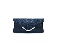 CORIOS Damen Clutch Tasche Envelope Abendtasche Pailletten Henkeltasche Glitzer Hochzeit Brautbörse Glänzend Umhängetasche Elegante Schultertasche für Hochzeit Abschlussball Bankett-Party Dunkelblau