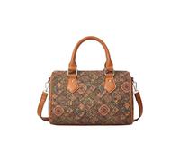 CORIOS Damen Elegant Boston Tasche Bohemian Stil Handtasche Schultertaschen Umhängetaschen mit Ethnischem Muster Tragetasche aus Kork Retro Messenger Tote Beutel für Alltag Reise Arbeit Shopper Kaffee