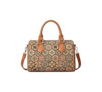 CORIOS Damen Elegant Boston Tasche Bohemian Stil Handtasche Schultertaschen Umhängetaschen mit Ethnischem Muster Tragetasche aus Kork Retro Messenger Tote Beutel für Alltag Reise Arbeit Shopper Grün