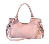 CORIOS Damen Elegant Handtasche Kordelzug Schultertasche PU Leder Umhängetasche Einzigartig Tragetasche Mode Henkeltaschen Tote Beutel für Alltag Büro Schulausflug Rosa
