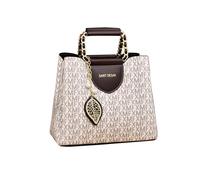 CORIOS Damen Elegant Handtasche PU Leder Schultertasche Wasserdicht Umhängetasche Klein Henkeltasche Mode Tragetasche Tote Beutel Reisen Büro Einkaufen Arbeit Alltag Henkeltaschen FXM Beige