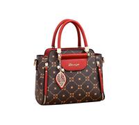 CORIOS Damen Elegant Handtasche PU Leder Schultertasche Wasserdicht Umhängetasche Klein Henkeltasche Mode Tragetasche Tote Beutel Reisen Büro Einkaufen Arbeit Alltag Henkeltaschen Rotwein und Kaffee