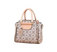 CORIOS Damen Elegant Handtasche PU Leder Schultertasche Wasserdicht Umhängetasche Klein Henkeltasche Mode Tragetasche Tote Beutel Reisen Büro Einkaufen Arbeit Alltag Henkeltaschen Khaki und Aprikose