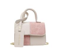 CORIOS Damen Elegant Handtasche Schultertasche mit Patchwork-Design PU-Leder Umhängetasche Crossbody Tasche Henkeltaschen Tote Beutel mit Abnehmbarer Verstellbarer Trageriemen Rosa S