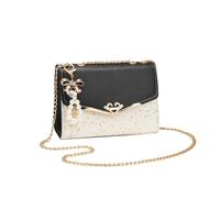 CORIOS Damen Elegant Schultertasche PU Leder Handtasche Pailletten Umhängetasche Mittel Kapazität Henkeltasche Tragetasche Mode Henkeltaschen Tote Beutel für Schulausflug Büro Schwarz