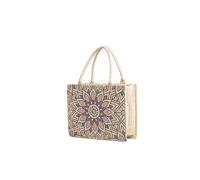 CORIOS Damen Ethnischer Stil Handtasche Canvas Schultertasche Böhmische Tote Beutel Sommer Strand Tasche Bunte Gestrickte Tasche Retro Henkeltaschen Mehrfarbig B