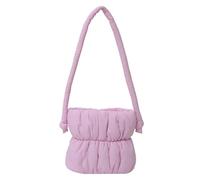 CORIOS Damen Gepolsterte Gesteppte Handtasche Daunentasche Leichte Daunen Baumwolle Tragetasche Puffer Stepptasche Puffy Hobo Geldbörse Klein Henkeltasche Schultertasche Alltag Tote Beutel Rosa