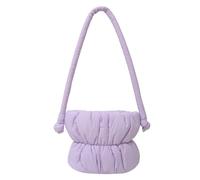 CORIOS Damen Gepolsterte Gesteppte Handtasche Daunentasche Leichte Daunen Baumwolle Tragetasche Puffer Stepptasche Puffy Hobo Geldbörse Klein Henkeltasche Schultertasche Alltag Tote Beutel Lila