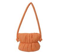 CORIOS Damen Gepolsterte Gesteppte Handtasche Daunentasche Leichte Daunen Baumwolle Tragetasche Puffer Stepptasche Puffy Hobo Geldbörse Klein Henkeltasche Schultertasche Alltag Tote Beutel Orange