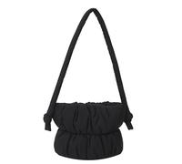 CORIOS Damen Gepolsterte Gesteppte Handtasche Daunentasche Leichte Daunen Baumwolle Tragetasche Puffer Stepptasche Puffy Hobo Geldbörse Klein Henkeltasche Schultertasche Alltag Tote Beutel Schwarz