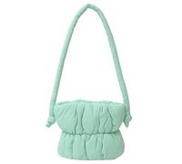 CORIOS Damen Gepolsterte Gesteppte Handtasche Daunentasche Leichte Daunen Baumwolle Tragetasche Puffer Stepptasche Puffy Hobo Geldbörse Klein Henkeltasche Schultertasche Alltag Tote Beutel Seegrün