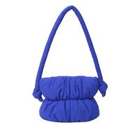 CORIOS Damen Gepolsterte Gesteppte Handtasche Daunentasche Leichte Daunen Baumwolle Tragetasche Puffer Stepptasche Puffy Hobo Geldbörse Klein Henkeltasche Schultertasche Alltag Tote Beutel Blau