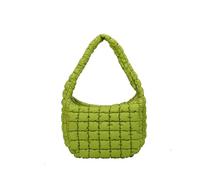 CORIOS Damen Gepolsterte Gesteppte Schultertasche Puffer Handtasche Stepptasche Gross Nylon Henkeltasche Stoffbeutel Elegant Tote Beutel Leichtgewicht Tragetasche für Büro Arbeit Reise Apfelgrün