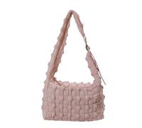 CORIOS Damen Gepolsterte Gesteppte Schultertasche Puffer Umhängetasche Stepptasche Nylon Handtasche Gross Henkeltasche Stoffbeutel Elegant Tote Beutel Leichtgewicht Arbeit Reisen Tragetasche Rosa