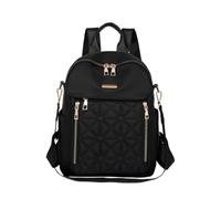 CORIOS Damen Gesteppter Rucksack Oxford-Stoff Schulrucksack Umwandelbare Handtasche Schultasche Mode Schulranzen Multifunktional Tagesrucksack Daypacks für Alltag Reise Beruf Schwarz