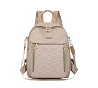 CORIOS Damen Gesteppter Rucksack Oxford-Stoff Schulrucksack Umwandelbare Handtasche Schultasche Mode Schulranzen Multifunktional Tagesrucksack Daypacks für Alltag Reise Beruf Beige