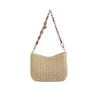 CORIOS Damen Gewebte Tasche Sommer Strandtaschen Handgefertigte Strohtasche Böhmische Tote Beutel Retro Schultertasche Handgewebt Basttasche Frauen Handtasche für Reise Urlaub Strand Beige