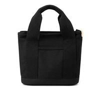 CORIOS Damen Handtasche Canvas Tragetasche Casual Henkeltasche Tote Beutel Multifunktionale Henkeltaschen für Schule Arbeit Reise Shopper Alltag Schwarz