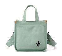 CORIOS Damen Handtasche Canvas Umhängetasche Schultertasche Casual Henkeltasche Tragetasche Multifunktionale Henkeltaschen Tote Beutel für Arbeit Schule Shopper Reise Alltag Hellgrün