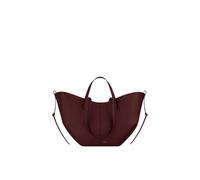 CORIOS Damen Handtasche Flügeltasche Cyme Rindsleder Schultertaschen Eimer Taschen Große Kapazität Tragetasche Elegant Tote Beutel Henkeltaschen 2pcs für Reise Arbeit Shopper Alltag Black Cherry S