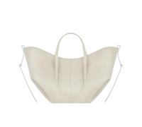 CORIOS Damen Handtasche Flügeltasche Cyme Rindsleder Schultertaschen Eimer Taschen Große Kapazität Tragetasche Elegant Tote Beutel Henkeltaschen 2pcs für Reise Arbeit Shopper Alltag Weiß L