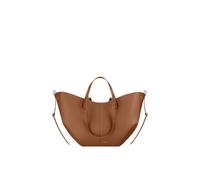 CORIOS Damen Handtasche Flügeltasche Cyme Rindsleder Schultertaschen Eimer Taschen Große Kapazität Tragetasche Elegant Tote Beutel Henkeltaschen 2pcs für Reise Arbeit Shopper Alltag Braun S