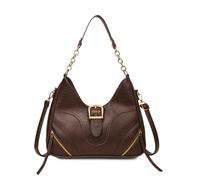 CORIOS Damen Handtasche Mode Schultertasche PU Leder Umhängetasche Elegant Henkeltaschen Tote Beutel Einzigartig Tragetasche Unterarmtasche für Büro Schulausflug Alltag Kaffee