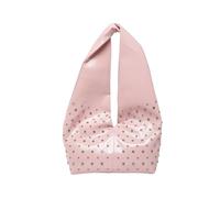 CORIOS Damen Handtasche PU Leder Schultertasche Unterarmtasche mit Nieten-Design Stylische Tragetasche Henkeltaschen mit mittlerer Kapazität Tote Beutel für Arbeiten Einkaufen Reisen Rosa