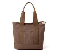 CORIOS Damen Henkeltaschen Canvas Tragetasche Große Kapazität Handtasche Multifunktionale Schultertasche Casual Tote Beutel Henkeltasche für Arbeit Schule Reise Shopper Dunkelbraun