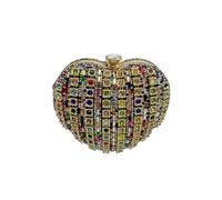 CORIOS Damen Herzform Abendtasche Strass Clutch Tasche Abnehmbarer Kette Handtasche Klein Tasche Glitzer Schultertasche Elegant Umhängetasche für Abendparty Hochzeit Tanzparty Geburtstag Schwarz