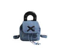 CORIOS Damen Jeans Rucksack Casual Schultasche Kordelzug Schulranzen Klein Handtasche Leichtgewicht Tote Beutel Tragetasche Niedlich Henkeltaschen Mode Schultertaschen Dunkel Bule