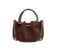 CORIOS Damen Kordelzug Eimer Taschen PU Leder Schultertaschen Wasserdicht Umhängetaschen Kleine Kapazität Handtasche Mode Tote Beutel Tragetasche Elegant Henkeltaschen Messenger-Tasche Braun