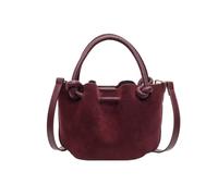 CORIOS Damen Kordelzug Eimer Taschen PU Leder Schultertaschen Wasserdicht Umhängetaschen Kleine Kapazität Handtasche Mode Tote Beutel Tragetasche Elegant Henkeltaschen Messenger-Tasche Rot