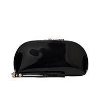 CORIOS Damen Lackleder Clutch Tasche Elegante Handgelenktasche für Handy Modische Handtasche mit Abnehmbarem Armband Herzreißverschluss Abendtasche für Hochzeit Party Alltag Reisen Schwarz