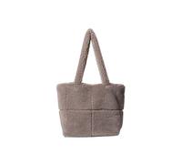 CORIOS Damen Lammwolle Handtasche Flauschige Tasche Plüsch Schultertasche Große Henkeltaschen Niedlich Flauschige Tote Beutel Einkaufstaschen Leichte Tragetasche für Büro Reisen Alltag Grau
