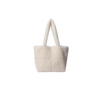 CORIOS Damen Lammwolle Handtasche Flauschige Tasche Plüsch Schultertasche Große Henkeltaschen Niedlich Flauschige Tote Beutel Einkaufstaschen Leichte Tragetasche Weiß