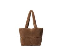 CORIOS Damen Lammwolle Handtasche Flauschige Tasche Plüsch Schultertasche Große Henkeltaschen Niedlich Flauschige Tote Beutel Einkaufstaschen Leichte Tragetasche für Büro Reisen Alltag Kaffee