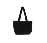 CORIOS Damen Lammwolle Handtasche Flauschige Tasche Plüsch Schultertasche Große Henkeltaschen Niedlich Flauschige Tote Beutel Einkaufstaschen Leichte Tragetasche für Büro Reisen Alltag Schwarz