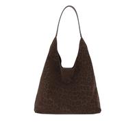 CORIOS Damen Leopardenmuster Schultertasche Wildleder Handtasche Große Kapazität Tote Beutel Modische Henkeltasche Frauen Tragetasche Alltag Einkaufen Arbeiten Reisen Unterarmtasche Kaffee