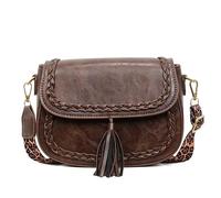 CORIOS Damen Mode Umhängetasche Schultertasche mit Exquisites Geflechtmuster PU Leder Handtasche Mittlere Henkeltasche Elegant Tragetasche Tote Beutel für Reisen Büro Einkaufen Arbeit Kaffee