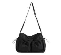 CORIOS Damen Nylon Handtasche Wasserdicht Schultertasche Casual Umhängetasche Leicht Tragetasche Henkeltasche Multifunktionale Henkeltaschen Tote Beutel für Reise Arbeit Einkaufen Alltag Schwarz