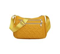 CORIOS Damen Nylon Schultertasche Umhängetasche mit Gesteppter Struktur Mehrfachtaschen Design Handtasche Ultraleicht Tote Beutel Tragetasche Messenger Bag mit Verstellbarer Schultergurt Gelb
