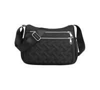 CORIOS Damen Nylon Schultertasche Umhängetasche mit Gesteppter Struktur Mehrfachtaschen Design Handtasche Ultraleicht Tote Beutel Tragetasche Messenger Bag mit Verstellbarer Schultergurt Schwarz