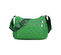 CORIOS Damen Nylon Schultertasche Umhängetasche mit Gesteppter Struktur Mehrfachtaschen Design Handtasche Ultraleicht Tote Beutel Tragetasche Messenger Bag mit Verstellbarer Schultergurt Grün