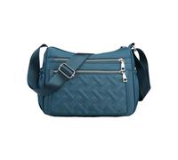 CORIOS Damen Nylon Schultertasche Umhängetasche mit Gesteppter Struktur Mehrfachtaschen Design Handtasche Ultraleicht Tote Beutel Tragetasche Messenger Bag mit Verstellbarer Schultergurt Blau