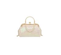 CORIOS Damen Pailletten Abendtasche Handgemachte Perle Clutch Tasche Hochzeit Brautbörse Handtasche Elegante Schultertasche Kette Umhängetasche Glänzend Portemonnaie Tasche Mehrfarbig