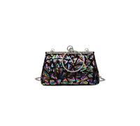 CORIOS Damen Pailletten Abendtasche Strass Clutch Tasche Hochzeit Brautbörse Handtasche Klein Tasche Elegante Diamant Schultertasche Vintage Kette Umhängetasche Mehrfarbig